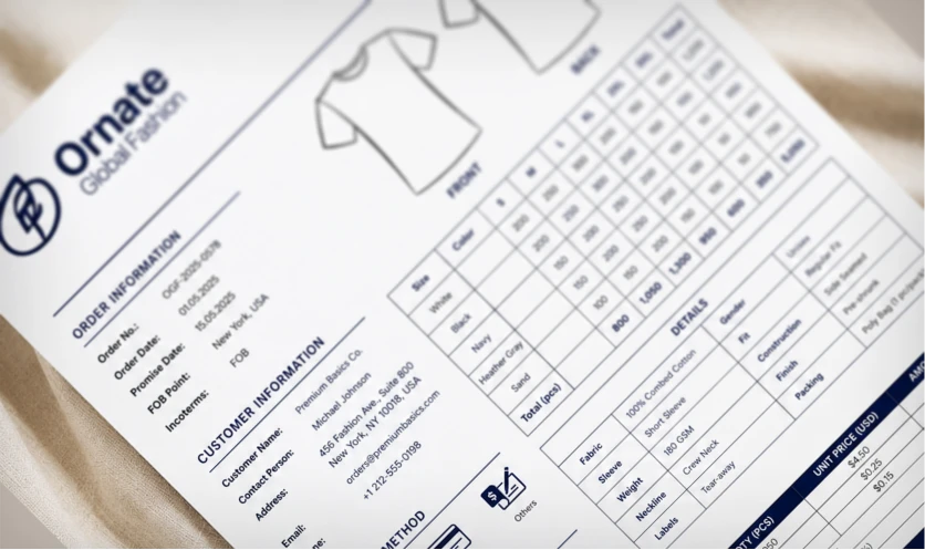 Competitive apparel pricing discussion with sourcing partners